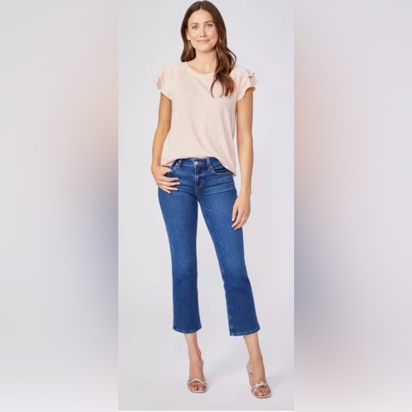 PAIGE Denim - PAIGE Sloane Crop Women's Stretch Blue Denim Low Rise Jeans Size 30 L 34